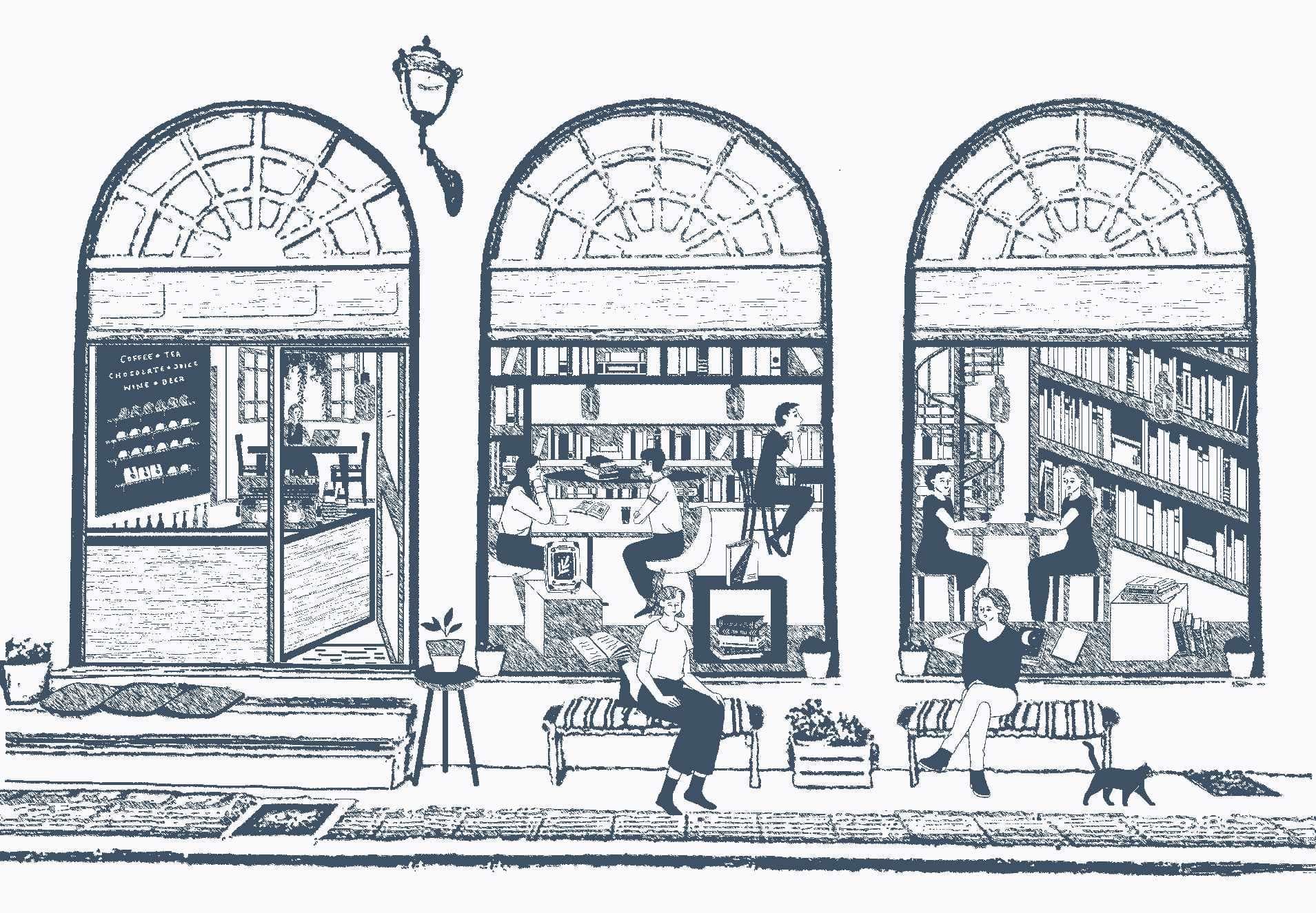 Simoun Books and Coffee — εξωτερική όψη